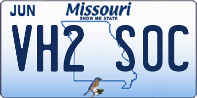 MO license plate VH2S0C