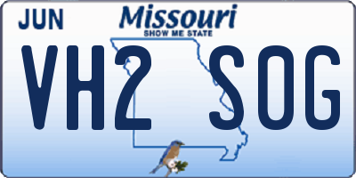 MO license plate VH2S0G
