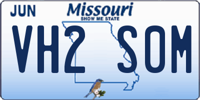 MO license plate VH2S0M