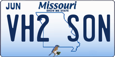 MO license plate VH2S0N