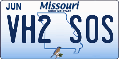 MO license plate VH2S0S
