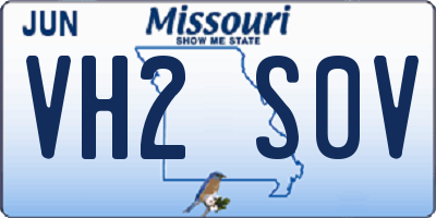MO license plate VH2S0V