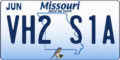 MO license plate VH2S1A