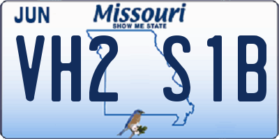 MO license plate VH2S1B