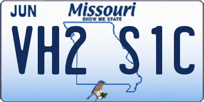 MO license plate VH2S1C