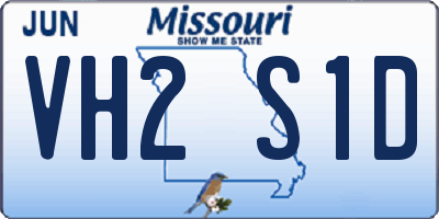 MO license plate VH2S1D