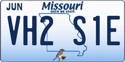 MO license plate VH2S1E