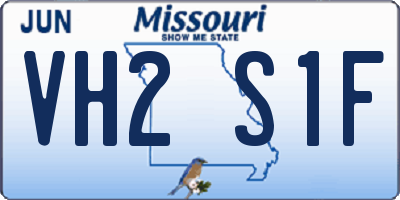 MO license plate VH2S1F