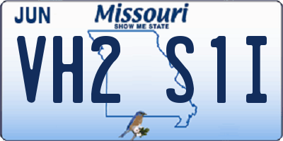 MO license plate VH2S1I
