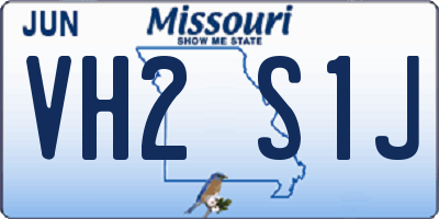 MO license plate VH2S1J