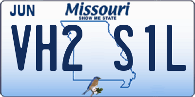 MO license plate VH2S1L