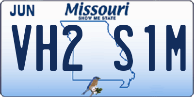MO license plate VH2S1M
