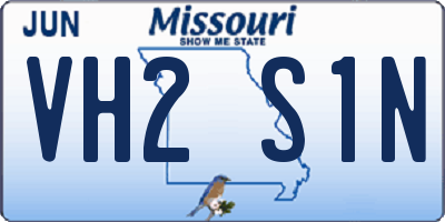 MO license plate VH2S1N