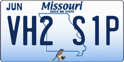 MO license plate VH2S1P