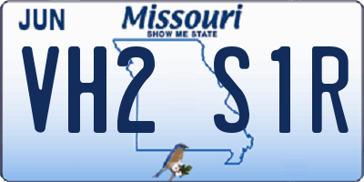 MO license plate VH2S1R