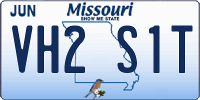MO license plate VH2S1T
