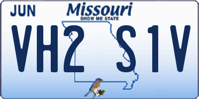MO license plate VH2S1V