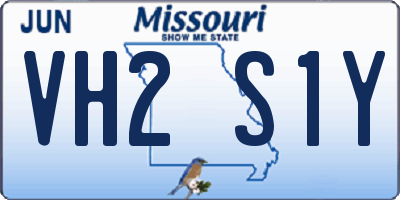 MO license plate VH2S1Y