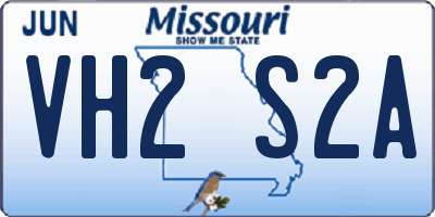 MO license plate VH2S2A