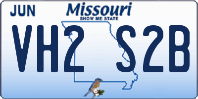 MO license plate VH2S2B
