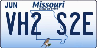 MO license plate VH2S2E