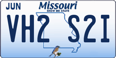 MO license plate VH2S2I