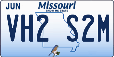 MO license plate VH2S2M