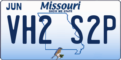 MO license plate VH2S2P