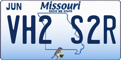 MO license plate VH2S2R