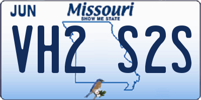 MO license plate VH2S2S
