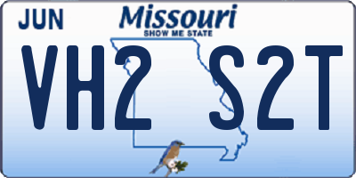 MO license plate VH2S2T