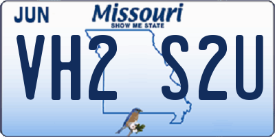 MO license plate VH2S2U