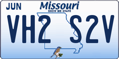 MO license plate VH2S2V