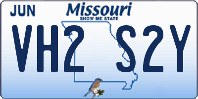 MO license plate VH2S2Y