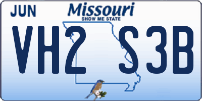 MO license plate VH2S3B