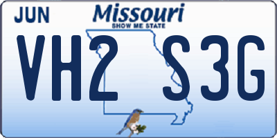 MO license plate VH2S3G