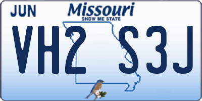 MO license plate VH2S3J
