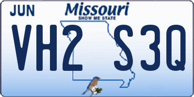 MO license plate VH2S3Q