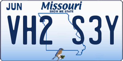 MO license plate VH2S3Y