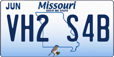 MO license plate VH2S4B