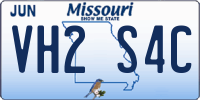 MO license plate VH2S4C