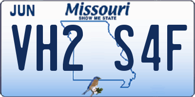 MO license plate VH2S4F