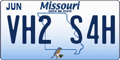 MO license plate VH2S4H
