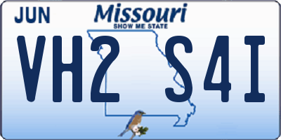 MO license plate VH2S4I
