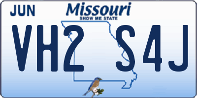 MO license plate VH2S4J