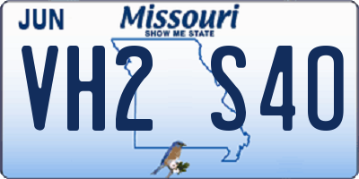 MO license plate VH2S4O