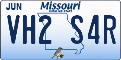 MO license plate VH2S4R
