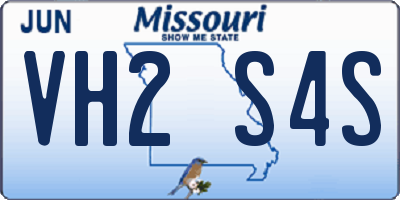 MO license plate VH2S4S