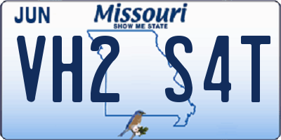 MO license plate VH2S4T