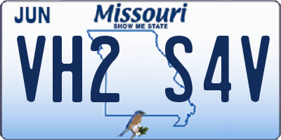 MO license plate VH2S4V